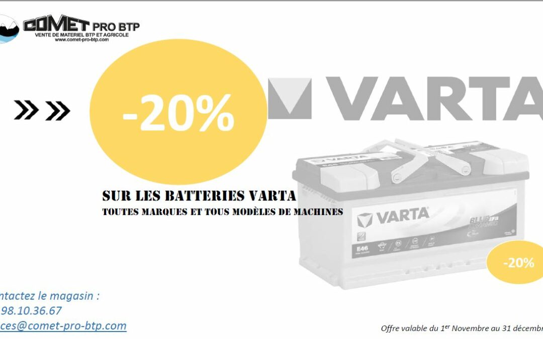 Promotion sur les batteries VARTA